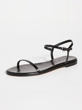 AEYDE Nettie black Italian leather sandals